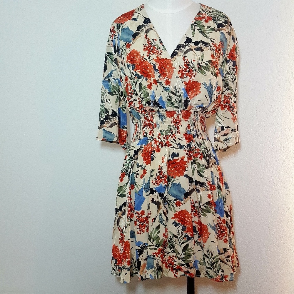 Zara Basics | Floral Flair Dress | Small